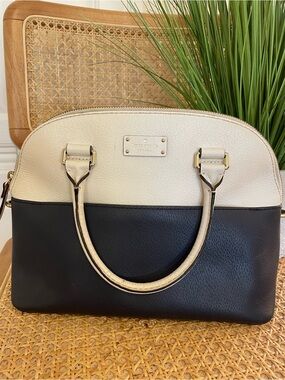 kate spade Grove Street Carli Dome Satchel Satchel Navy & White